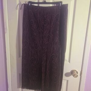 Chic Paisley Maxi Skirt in Deep Purple